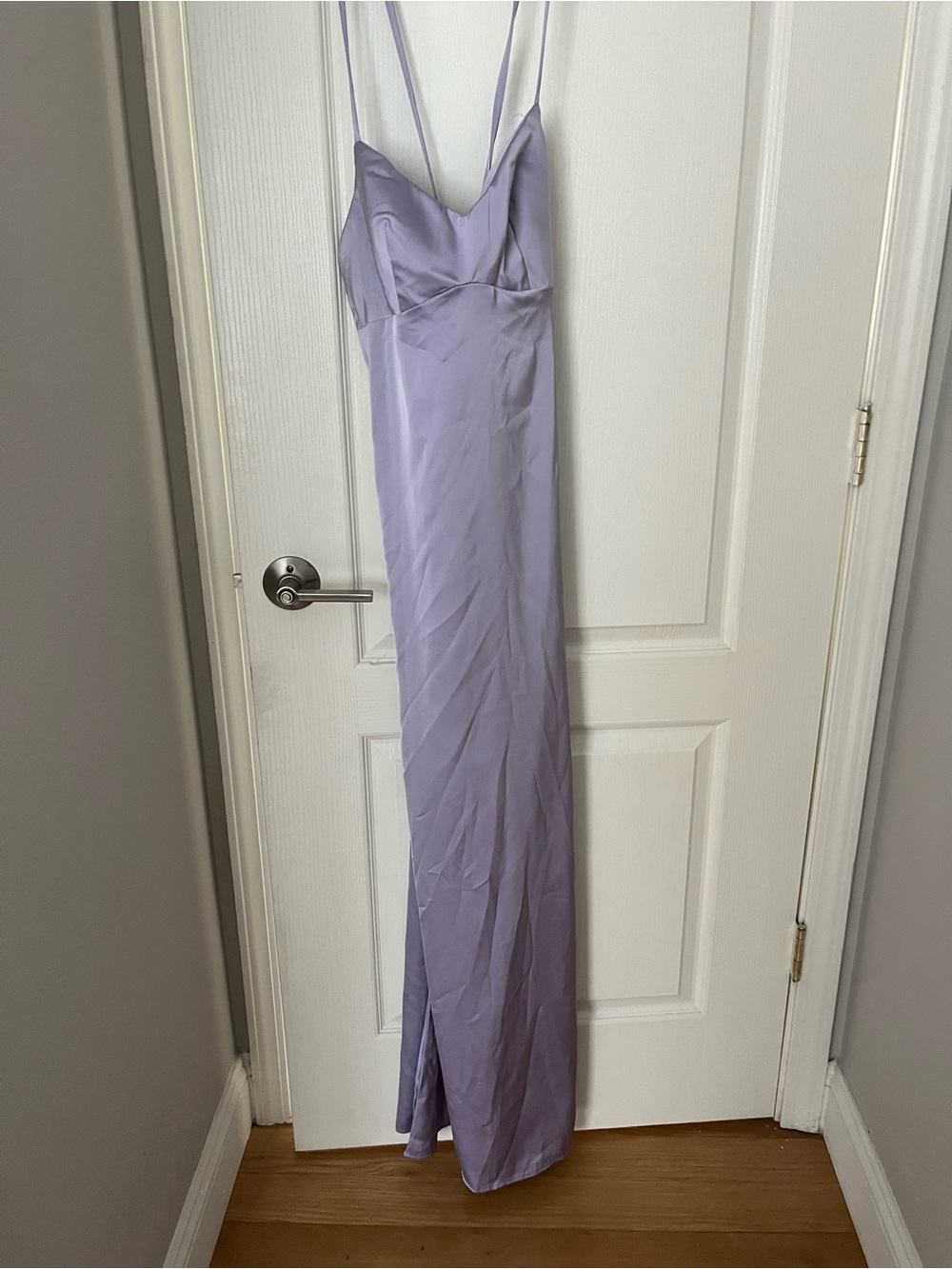 Lilac Satin Bias Slip Gown